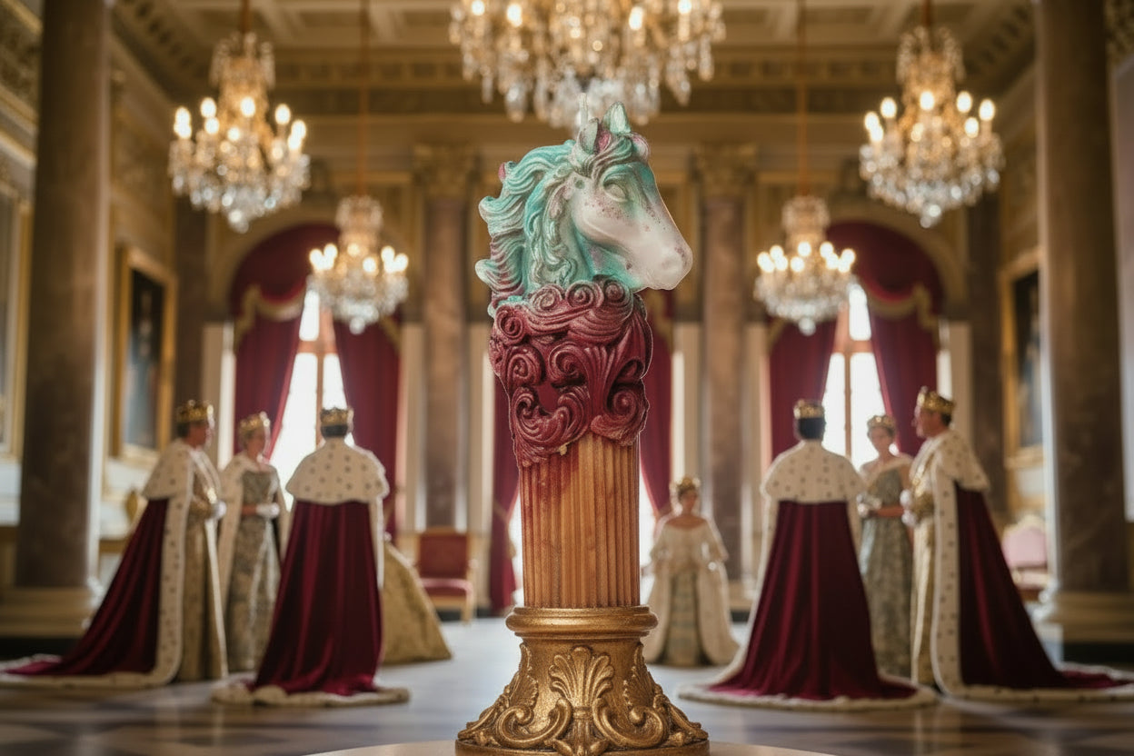 Horse on a pedestal